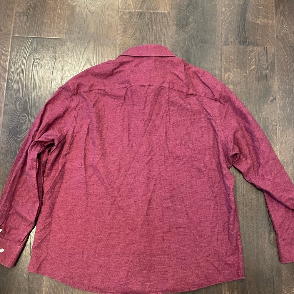 Untuckit maroon button down long sleeve shirt XXXL - Picture 2 of 6